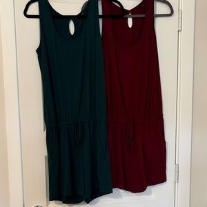 Stylish Black and Red Romper Jumpsuits